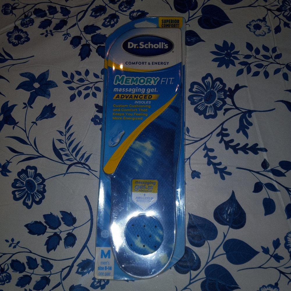 Dr Scholls Memory Fit Insoles Men Size 8 - 14 New Box damage